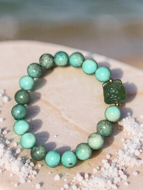 10mm Dark Green Chrysoprase Bracelet